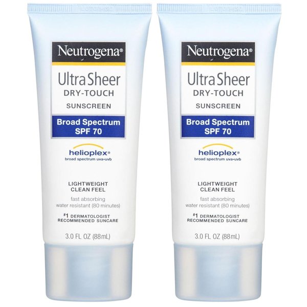 Neutrogena Ultra Sheer Broad Spectrum Sunscreen SPF 70 - 3 oz - 2 pk