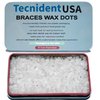 Orthodontic Wax - Dental Wax for Braces, Unscented & Flavorless - Reusable Tin Travel Case - FIRM - Food Grade ortho braces wax - tecnidentusa (Mini Dots)