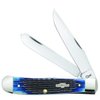 Case WR XX Pocket Knife Navy Blue Bone Trapper Item #2800 - (6254 SS) - Length Closed: 4 1/8 Inches