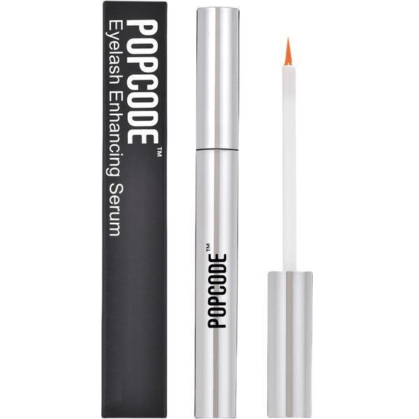 POPCODE Premium Eyelash Growth Serum with Natural Formula, Lash Serum for Eyelash Growth for Longer Fuller and Thicker Eyelash Serum 4.2ml