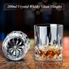 Whiskey Stones and Whiskey Glass Gift Set, DIOXADOP 8 Natural Whisky Stones 1 Crystal Whisky Glasses with Blessing Card in Exquisite Wooden Box, Prepare a Gift for a Whisky Scotch Bourbon Lover