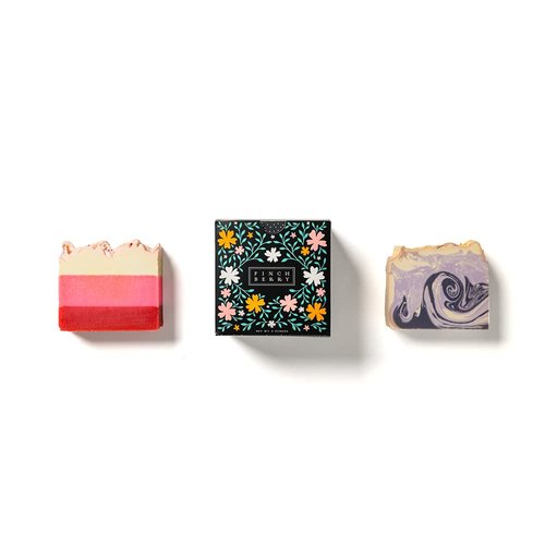 FinchBerry Natural 2 Bar Soap Set (Sweet Dreams & Cranberry Chutney), Moisturizing Shea Butter & Coconut Oil, Artisan Hand & Body Bar Soap, Soften & Hydrate Dry Skin, Organic Ingredients