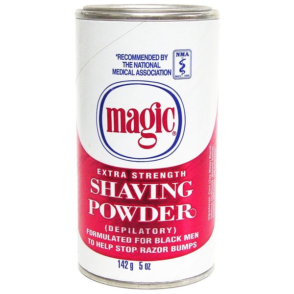 MAGIC (DEPILATORY) NO RAZOR SHAVING POWDER 127GM STOPS RAZOR BUMPS EXTRA STRENGTH - RED