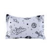 MAG 3 Pcs Space Sheets Twin White Based Galaxy Sheet Rockets Planets Sheet Set, Super Soft Microfiber, for Kids, Teens and Space Galaxy Lovers, Twin Size