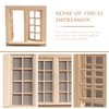 Wooden Window for Dollhouse, Miniature Window Frame Mini Furniture Doll House 1:12 Dollhouse Wooden Doors Miniature Furniture Doll Craft Window Frame Model Decoration