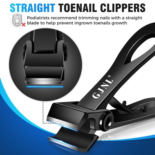 2024 German Nail Clippers for Men Women, 17mm Wide Jaw Straight Toenail Clippers for Thick Nails, Upgrade 360°Rotary Toe Nail Clippers for Seniors, Father's Day Gifts for Men Dad Sharp Nail Cutter
