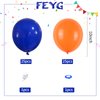 Balloons Blue and Orange, 50PCS Blue and Orange Latex Balloon, Blue and Orange Party Balloons Birthday Balloons Decoration for Girls Boys Birthday Party Baby Shower Bridal Shower Engagement