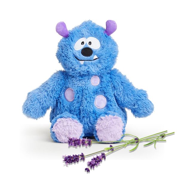 Warmies Microwavable & Weighted Stuffed Animals, Blue Monster - Heated Stuffed Animal Plushie for Warmth & Comfort - Cute Soft Plush Toys for Adults & Children (Boys, Girls, Babies & Toddlers)