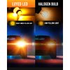 LUYED 3157 LED Bulb Amber Yellow 1800 Lumens Super Bright 3056 3156 3057 4157 LED Bulbs with Projector for Turn Signal Tail Brake Blinker Parking Lights,Pack of 2