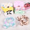 8 Pack Spa Bow Headbands, Coral Fleece Makeup Cosmetic Headband for Washing Face, Shower Terry Cloth Hair Band for Women Facial