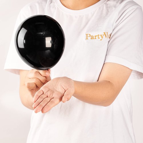 PartyWoo Black Balloons, 120 pcs 5 Inch Matte Black Balloons, Black Balloons for Balloon Garland or Balloon Arch as Party Decorations, Birthday Decorations, Retirement Party Decorations, Black-Y18