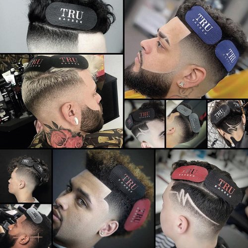 TRU BARBER HAIR GRIPPERS ® BUNDLE PACK 6 PCS for Men and Women - Salon and Barber, Hair Clips for Styling, Hair holder Grips (Black)