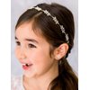 SWEETV Flower Girl Hair Accessories for Wedding Headband Girls Headpiece Princess Crystal Hair Pieces for Birthday Party, First Communion