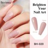 Bevimee Quick Dry Nail Polish Air Fast Drying, Sheer Nude Regular Color Nail Polish Holographic High Coverage Nail Lacquer Water Based Natural Nail Art No Required UV LED, 12ML