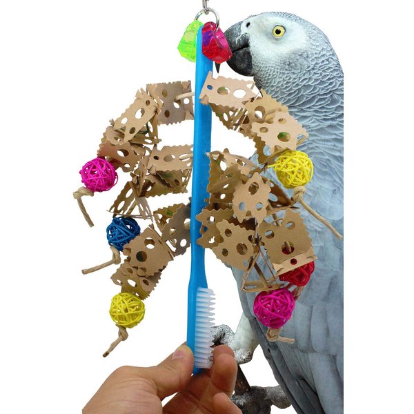 Bonka Bird Toys 963 Brush Crumble Parrot Toys cage Cages preening Cockatiel Conure