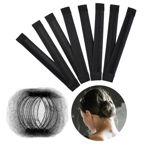 STYLER Black Magic Bun Makers with Hair Nets - Professional Ballet Bun Tool for Women and Kids, Easy Donut Hair Styling Accessories