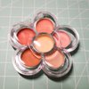 5 Pieces Flower Shape 6 Grids Empty Eyeshadow Tray with Aluminum Palette Refillable Powder Lipstick Cosmetics Container Box for Festivals Party Club Appointment Wedding