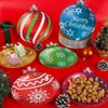 60 Count Christmas Paper Plates Christmas Balls Shaped Plate Xmas Holiday Disposable Plates Christmas Red Green Balls Decorations for Merry Christmas Winter Party Tableware Decor Serving Dish Supplies
