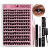 Mayhug Lash Clusters Kit, 144PCS 3D Fluffy Lash Clusters 10-18mm Lashes with 10ml Bond and Seal Waterproof, 5ml Lash Remover, Lash Tweezers eyelash extension kit at Home (Lux Kit)