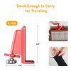 Portable Door Jammer for Travel Security, Door Stopper Security Device Lockdown, Aluminum Alloy Anti-Slip Door Locks for Women Safety Self Defense, Apartment Personal Protection for Homeowner (Red)
