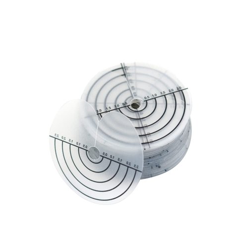 Heat Shield Guards with Graduations Round Single-hole Shield Fusion Glue Protector Templates for Hair Extensions (50 Pieces)