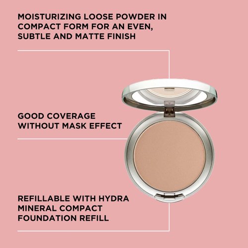 ARTDECO Hydra Mineral Compact Foundation - fresh beige N°70 - Hydrating loose powder compact for a soft matte finish - good coverage without a mask-like effect - refillable - makeup - 0.35 Oz
