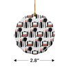 GRAPHICS & MORE Makeup Lipstick Compact Eyeshadow Mascara Drawing Porcelain Scalloped Holiday Christmas Tree Ornament - 2.8" (7.1 cm)
