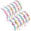 Lorfancy 12 Pcs Kids Bracelet for Girls Toddler Butterfly Bracelets Jewelry Party Favors Friendship Adjustable Goodie Bag Classroom Reward