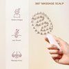 QYNuLi Hair Scalp Massager Shampoo Brush Silicone Scalp Scrubber with Handle Curved Vented Scalp Scrubber Scalp Care Brush Soft Hair Shampoo Brush for Scalp Exfoliator and Dandruff Removal(White)