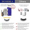 DUOERLA Magnetic Lashes with Eyeliner and Applicator, 10 Pairs Reusable Magnetic Eyelashes kit and 4 Tubes of Waterproof Magnetic Eyeliner, [Upgraded] 3D Natural Looking, Long Lasting,Easy to Apply.