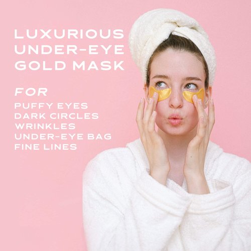 DELISOUL 40 Pack Collagen Crystal Lip Masks,Gold Under Eye Masks Set Natural Moisturizing Gel Anti-Aging Anti Chapped Hydrating Reducing Puffiness Dark Circles Wrinkles Lip Eye Pads for Women and Men