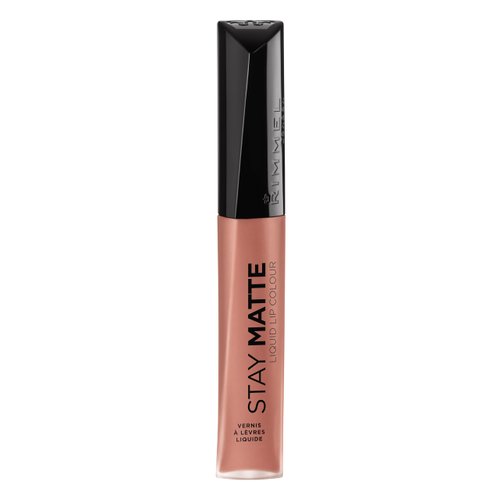 Rimmel London Stay Matte Liquid Lip Color with Full Coverage Kiss-Proof Waterproof Matte Lipstick Formula that Lasts 12 Hours - 720 Moca, .21oz
