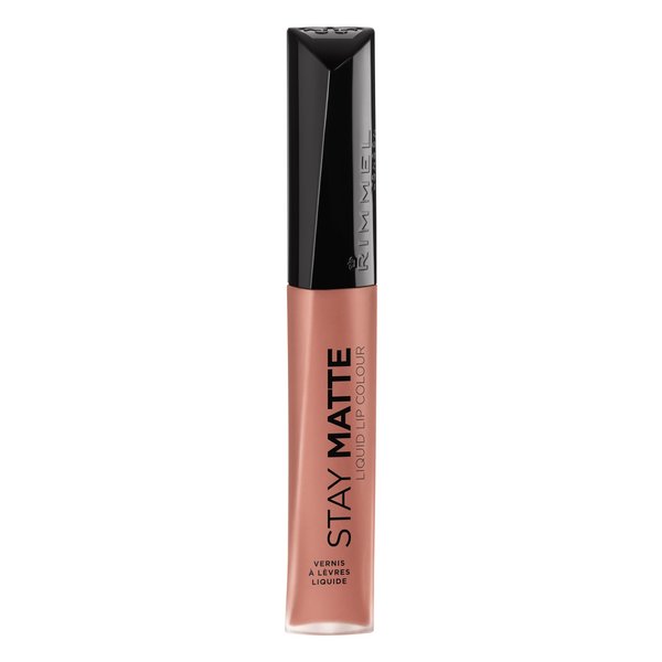 Rimmel London Stay Matte Liquid Lip Color with Full Coverage Kiss-Proof Waterproof Matte Lipstick Formula that Lasts 12 Hours - 720 Moca, .21oz