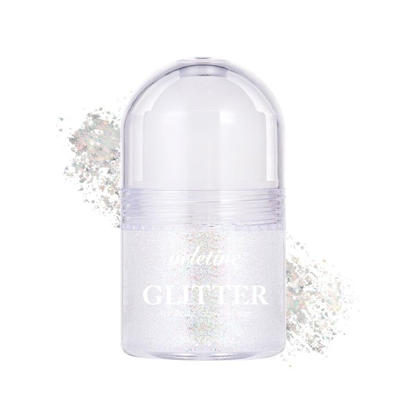 Veletine Body Glitter Gel, Roll-on Glitter Gel for Body, Face, Hair and Lip,Shimmer Three-Dimensional Glitter, Halloween Sparkling Body Contouring Highlight Makeup, 20g/0.7 oz (Multicolour Green)