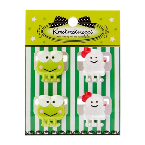Kerokerokeroppi Ladies Womens Kids Sanrio Sanrio Mini Hair Clip 4 pcs Set