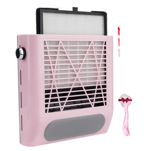CoFashion Nail Dust Collector for Acrylic Nails Vacuum Machine 80W Adjustable Nail Vacuum Dust Collector Electric Nails Filter for Manicure Nail Fan Dust Collector