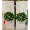 LSKYTOP 4 Pack Boxwood Wreath Round Wreath Artificial Wreath Green Leaves Wreath Door Wall Window Decoration,12Inch/PC