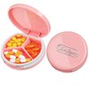Serfeymi 3 Compartment Waterproof Cute Small Pill Box for Purse & Pocket,Travel Portable and Multifunctional Pill Case Holder for Vitamins, Fish Oil, Supplements, Pearls-Pink