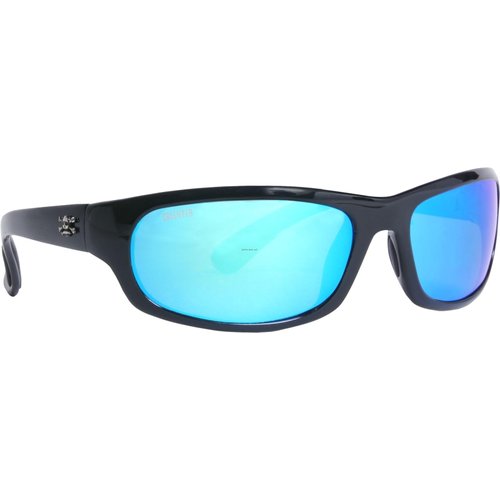 Calcutta Steelhead 2 Polarized Sunglasses, Black Frame/Blue Mirror Lens