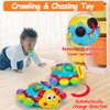 Baby Crawling Toy 6 to 12 Months Spanish English Bilingual Learning Toy for Infants 0-3-6 7 8 9 10 12-18 Month Educational Musical Light Up Toy 1 Year Old Boy Girl Easter Treat Gift Toddler Tummy Time