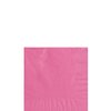 Amscan Beverage Napkins, 5" x 5", Bright Pink