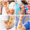 16 Sheets Sun Temporary Tattoos for First Trip Around the Sun Party Favors Decorations Supplies for Here Comes The Son Baby Shower Boys Girls Boho Hippie Sunshine Party(192 PCS)