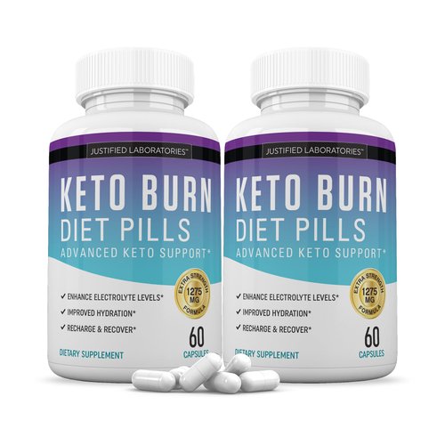 (2 Pack) Keto Burn Diet Pills 1275MG New & Improved Formula Contains Apple Cider Vinegar Extra Virgin Olive Oil Powder Green Tea Leaf 120 Capsules