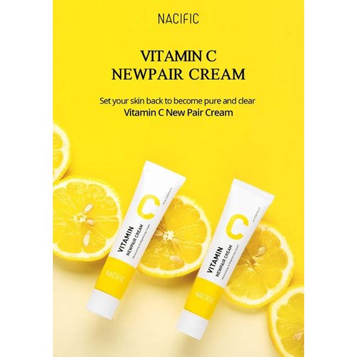 NACIFIC Vitamin C Newpair Cream 0.5fl.oz 15ml Repair Daily Moisturizer for dry skin Acne-prone Sensitive skin Radiance Skin's moisture barrier Korean skincare for All skin types