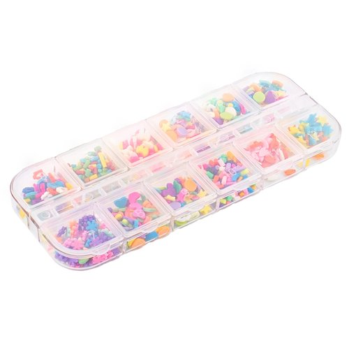 AUEAR, 12 Colors Fake Candy Sweets Sugar Chocolate Ice Sprinkles Decorations for Fake Cake Dessert Simulation Food Slime Kit DIY Crafts (Style A)