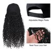 Yunkang Goddess Faux Locs Wig Hat With Curly Locs For Black Women Synthetic Bohemia Locs Twist Crochet Curls Braids with Cap Hippie dreadlock Wig Baseball Cap Braided Wigs (18inch, 1B)