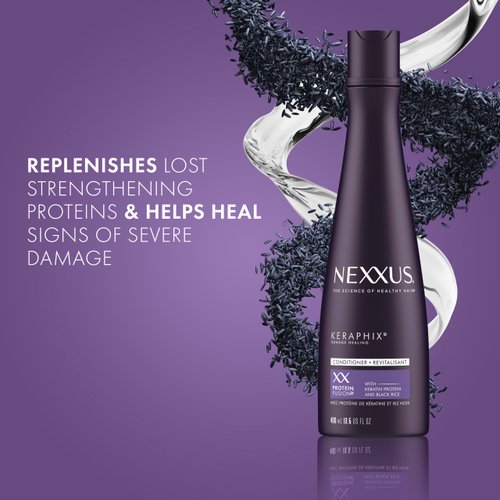 Nexxus Keraphix Conditioner Keraphix with ProteinFusion for Damaged Hair With Keratin Protein and Black Rice 13.5 oz