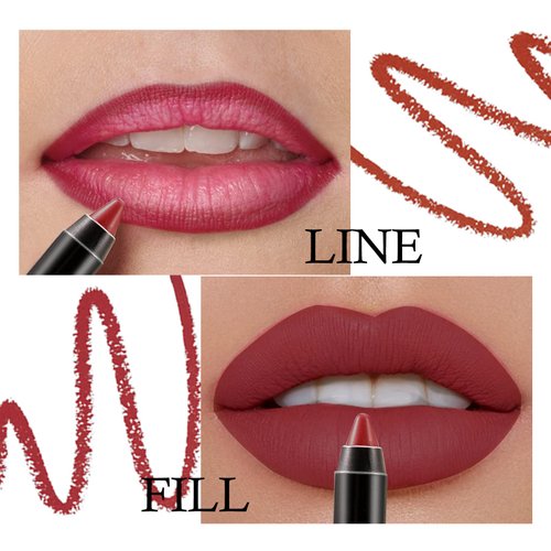 Boobeen Matte Lip Crayon Lipstik Pencil Velvety Creamy Matte Lip Liner Full Coverage High Pigment Waterproof Long Lasting Lipstick for Women, Matte Lip Color with Smooth (#09)