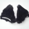 Cat Ears Hair Clips Halloween Kitty Fox Ears Barrettes Women Furry Kitten Headpiece Hair Pins Cat Hairpin Headband Christmas Party Decoration Cosplay Costume Cute Hair Accessories Black with Black