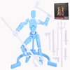 Creative Action Figure with Pose Stand,Building Toy Sets,3D Robot,Lucky Puppet Joints for Boys,Girls,Men,Women,Multi-Jointed Moveable Dummy Desk Decoration,Desktop Ornament for Game Lover (Bluey)